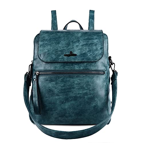 Angel Kiss Rucksack Damen Leder Wasserdichte Daypack Reiserucksack Umhängetaschen Tagesrucksack Cabrio Multifunktion Rucksäcke Henkeltasche von Angel Kiss