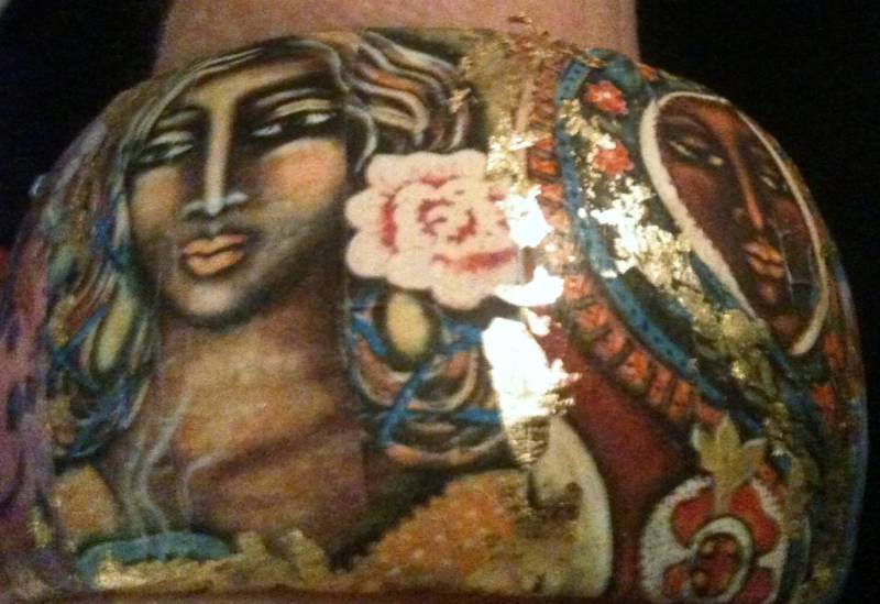 Kunst Armreif Mit Heiliger Des Göttlichen Femininen Von Maya Telford von angelheartstudios