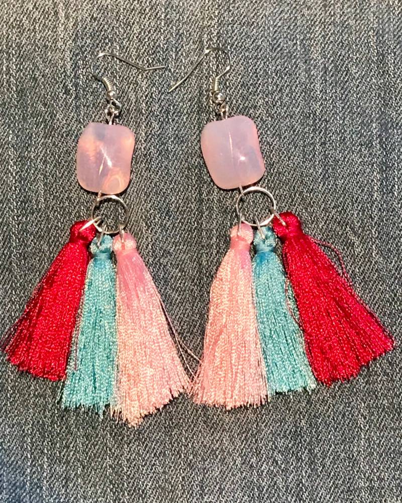 Helle Und Schöne Multi Farbe Quaste Ohrringe Helle Und Schöne Multi Farbe Quaste Ohrringe von angelramblings