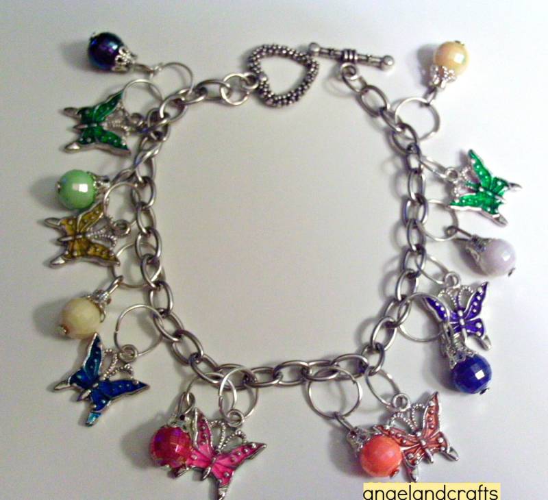 Schmetterling Charm Armband von angelsandcrafts