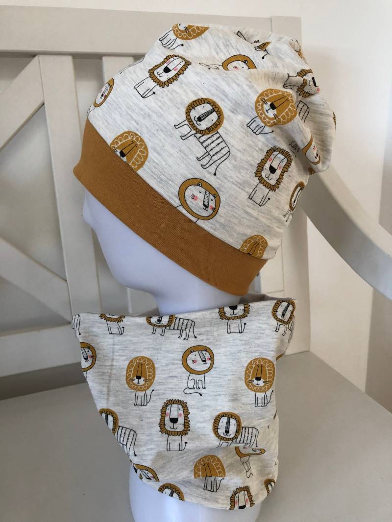 Set Beanie Mütze Loop Schal Jungen Feuerwehr Stern Kindermütze Polizei von angiwithlove