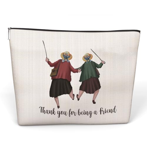 Freundschaftsgeschenke für Frauen, Kosmetiktasche mit Aufschrift "Thank You For Being A Friend", beste Freundin, Geburtstagsgeschenke, Make-up-Tasche, Weihnachtsabschluss, Geschenk für Freund, Seele, von anhpover