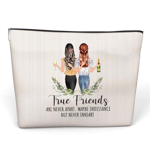 Freundschaftsgeschenke für Frauen, diese wahren Freunde sind nie auseinander Kosmetiktasche, beste Freundin, Geburtstagsgeschenke, Make-up-Tasche, Weihnachtsabschluss, Geschenk für Freund, Schwester, von anhpover