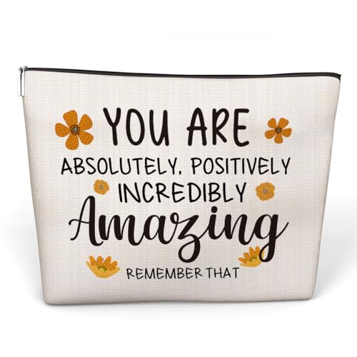Inspirierende Geschenke für Frauen, You Are Absolutely Positively Incredibly Amazing Cosmetic Bag, Encouragement Gifts Makeup Bag, Birthday Gifts for Best Friend Sister, Travel Makeup Pouch Set Of 1 - von anhpover