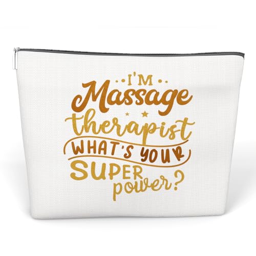 Massagetherapeutin Geschenke für Frauen, I'm Massage Therapist Kosmetiktasche, Geburtstagsgeschenke, Make-up-Tasche, Therapie, Abschlussfeier, Ruhestand, Geschenk für Freund, Schwester, Bestie, von anhpover