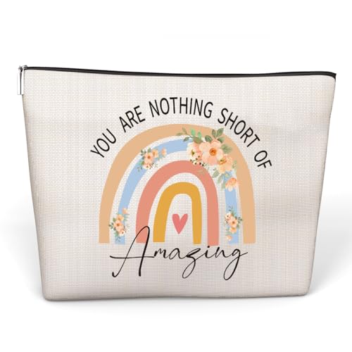 anhpover Inspirierende Geschenke für Frauen, You Are Nothing Short Of Amazing Kosmetiktasche, Ermutigungsgeschenke, Make-up-Tasche, Geburtstagsgeschenke für beste Freundin, Schwester, von anhpover