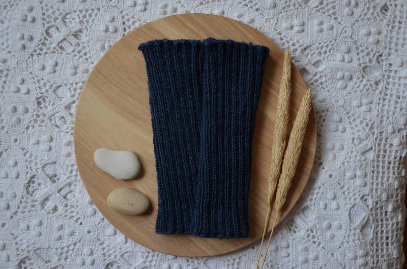 stulpen Für Babys Aus Sockenwolle | Dunkelblau-Jeans von anicatde