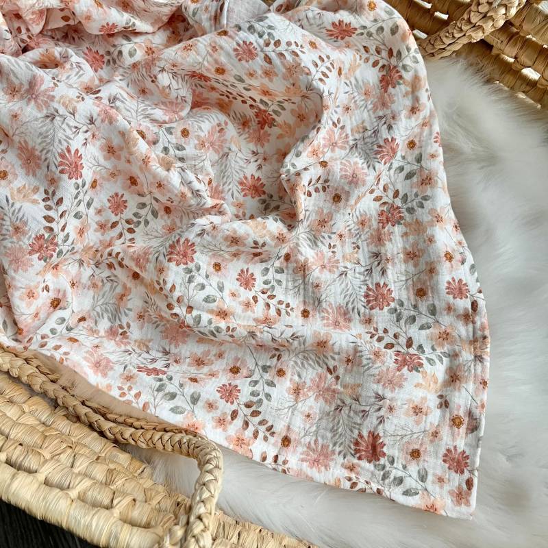 Musselin Halstuch | Sommerdecke Musselintuch Kuscheldecke Geschenk Zur Geburt Handmade von anilino