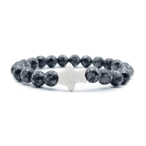 aninu Armband mit Pinguin & GPS Live Tracking + App - Geschenke für Frauen & Damen, Mädchen Schmuck & Freundschschaftsbänder mit Charm für Mutter & Tochter, Armbänder Pinguin Charms (Stone Grey) von aninu