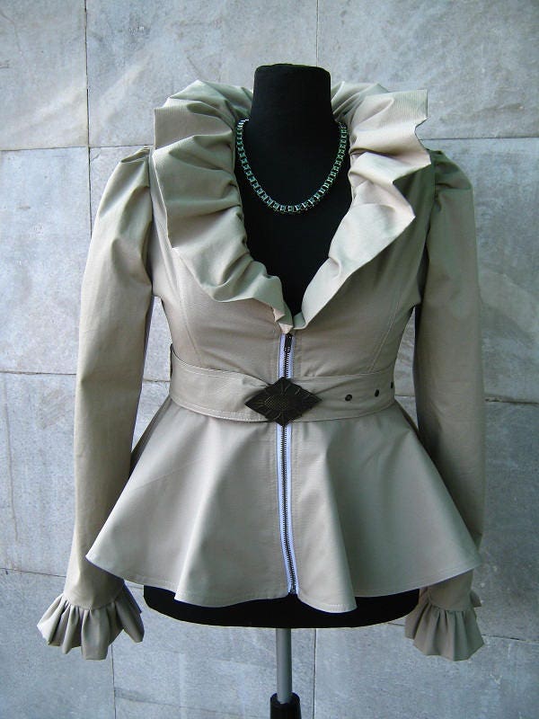 Nicht Standardmäßige Beige Jacke Aus Textil in Farbe von anitedesign