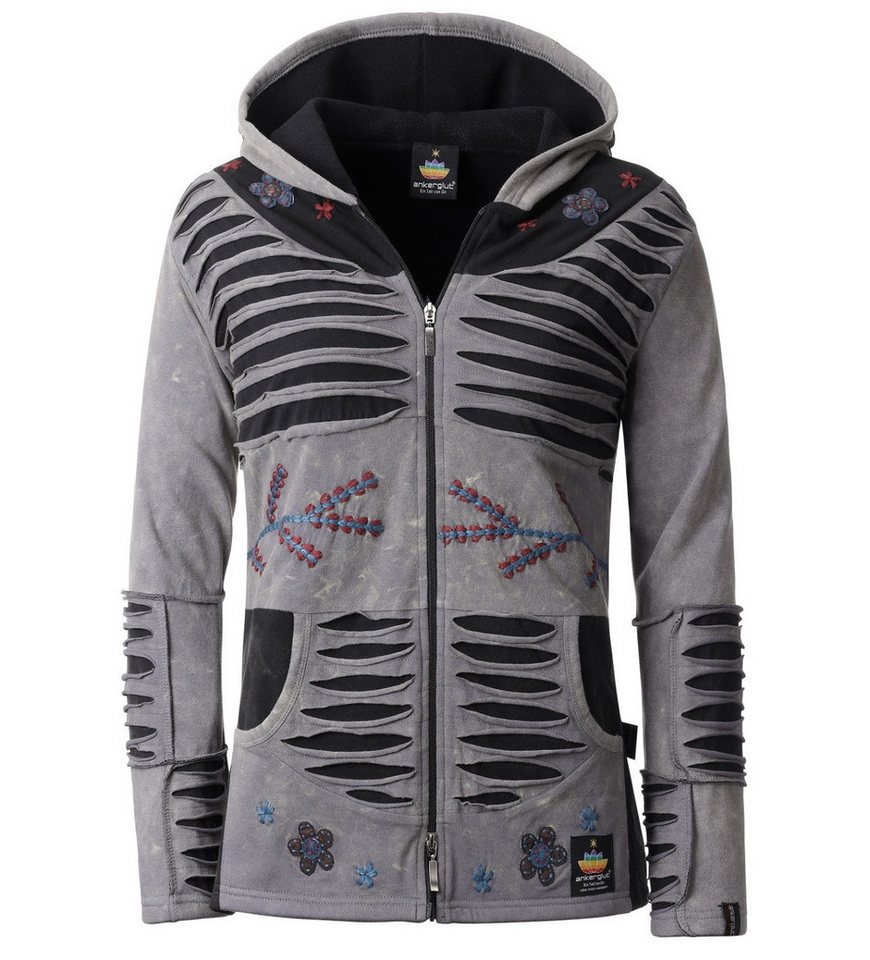 ankerglut Fleecejacke Ankerglut Sonne Damen Patchwork Jacke aus Baumwolle + Große Größen Handgearbeitete Patchwork-Jacke aus Baumwolle für große Größen von ankerglut