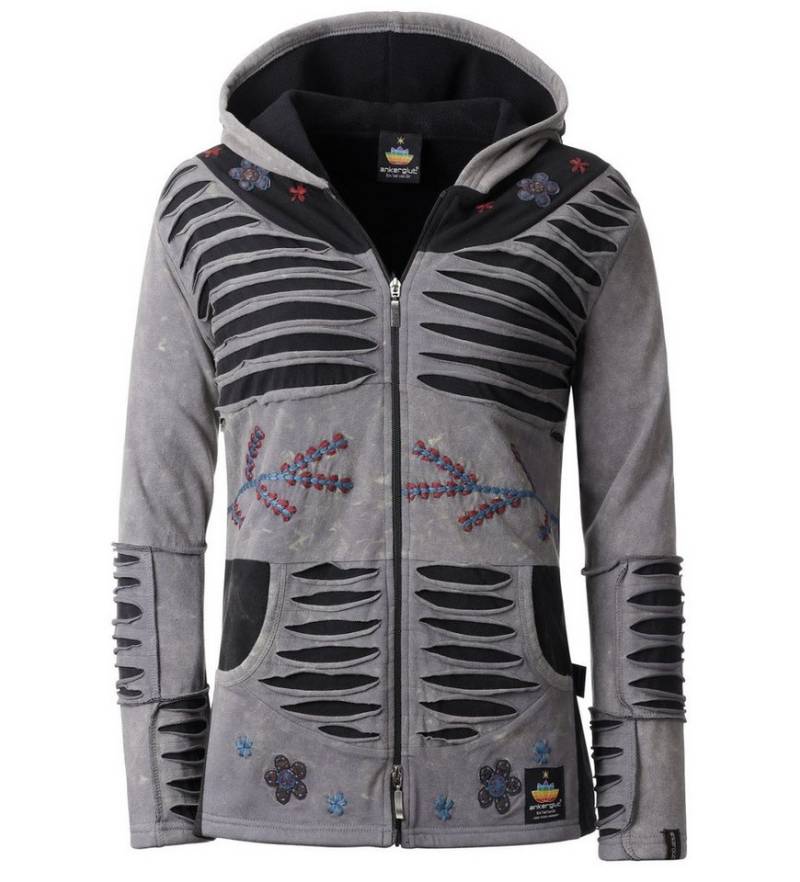 ankerglut Fleecejacke Ankerglut Sonne Damen Patchwork Jacke aus Baumwolle + Große Größen Handgearbeitete Patchwork-Jacke aus Baumwolle für große Größen von ankerglut