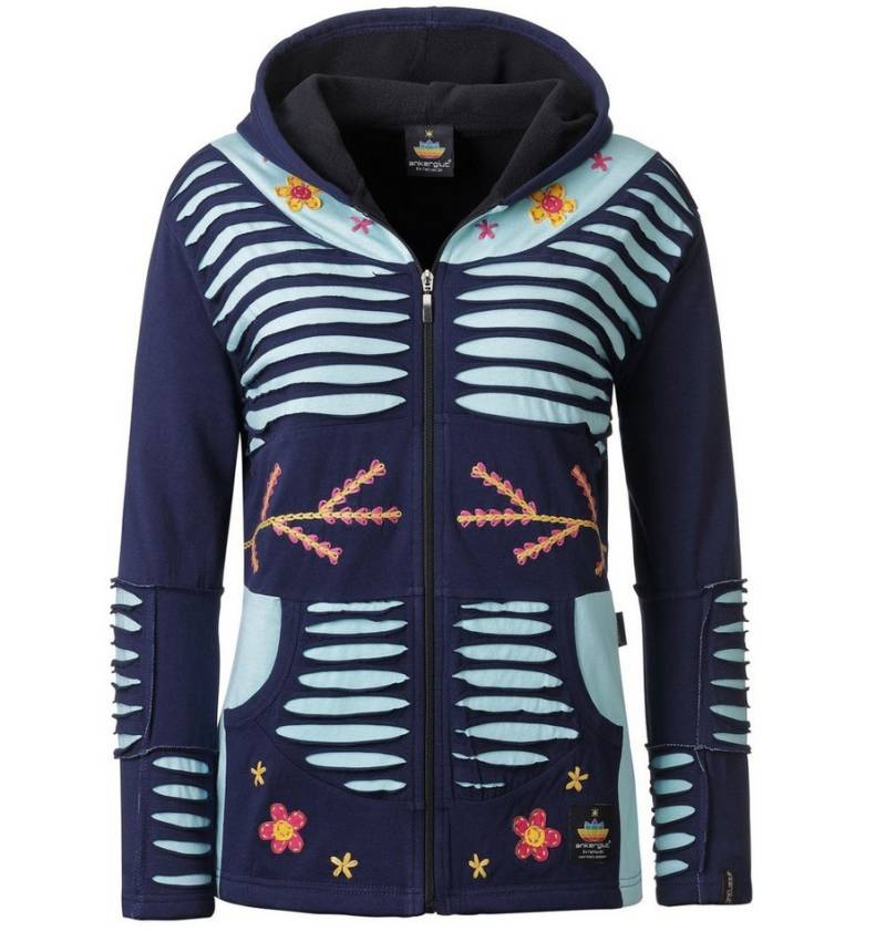 ankerglut Fleecejacke Ankerglut Sonne Damen Patchwork Jacke aus Baumwolle + Große Größen Handgearbeitete Patchwork-Jacke aus Baumwolle für große Größen von ankerglut