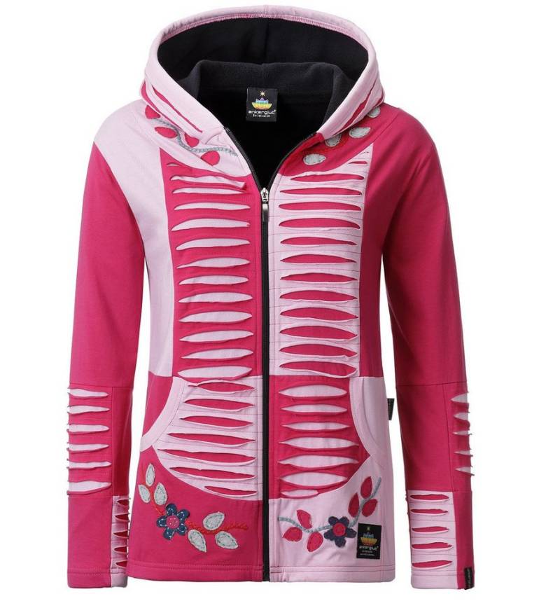 ankerglut Fleecejacke Ankerglut Sonne Damen Patchwork Jacke aus Baumwolle + Große Größen Handgearbeitete Patchwork-Jacke aus Baumwolle für große Größen von ankerglut