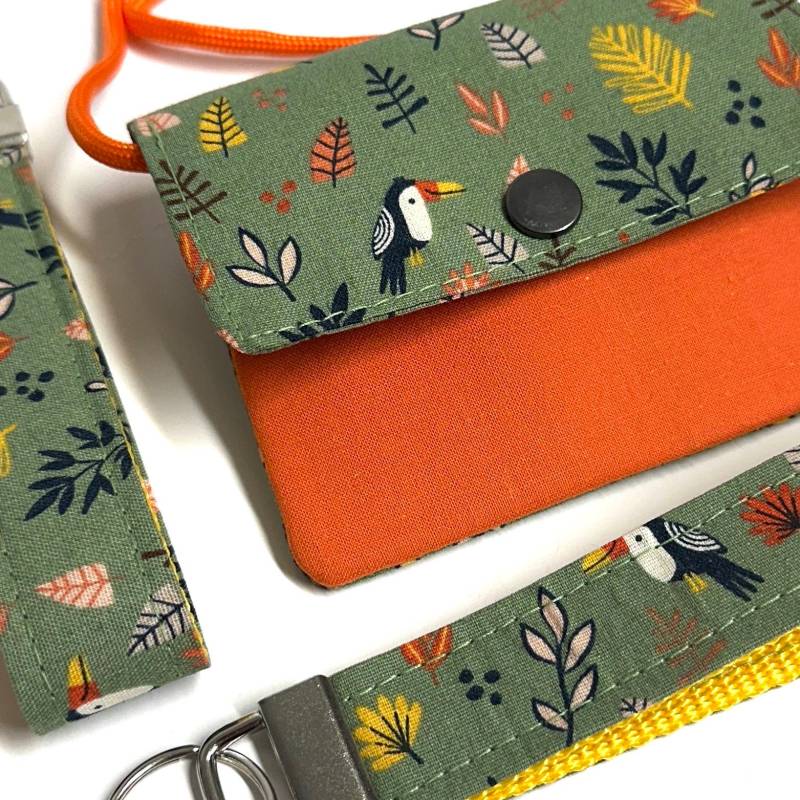 Brustbeutel Und Geldbeutel Für Kinder in Einem, Mädchen Geldbeutel, Portemonnaie Mädchen, Geldbörse Schulkind, Kinderportemonnaie, Tukan von anluedesign