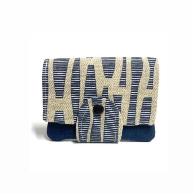 Große Stoffgeldbörse Damen | Jeans Portemonnaie Groß Stoff Geldbeutel Geldbörse Viele Fächer von anluedesign