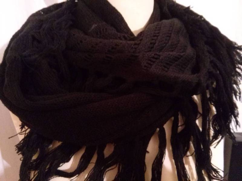 Breite Halstuch Aus Baumwolle Und Schwarze Farbe, Acryl, Frauen Schal, Schal Mädchen, Frau, Mädchen Kleidung Geschenk von annabeecharpe