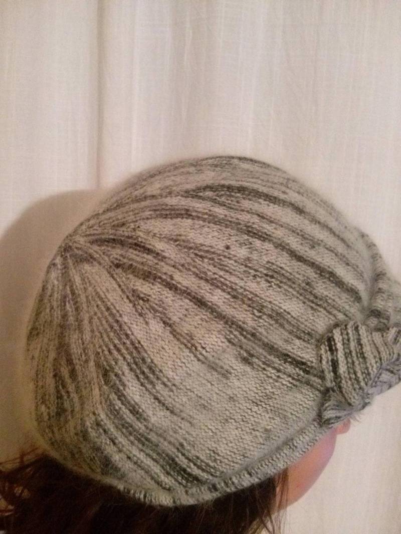 Kappe Geformt Angora Meliert Grau, Hut Frau, Motorhaube Mädchen, Mädchen Kleidung Geschenk von annabeecharpe