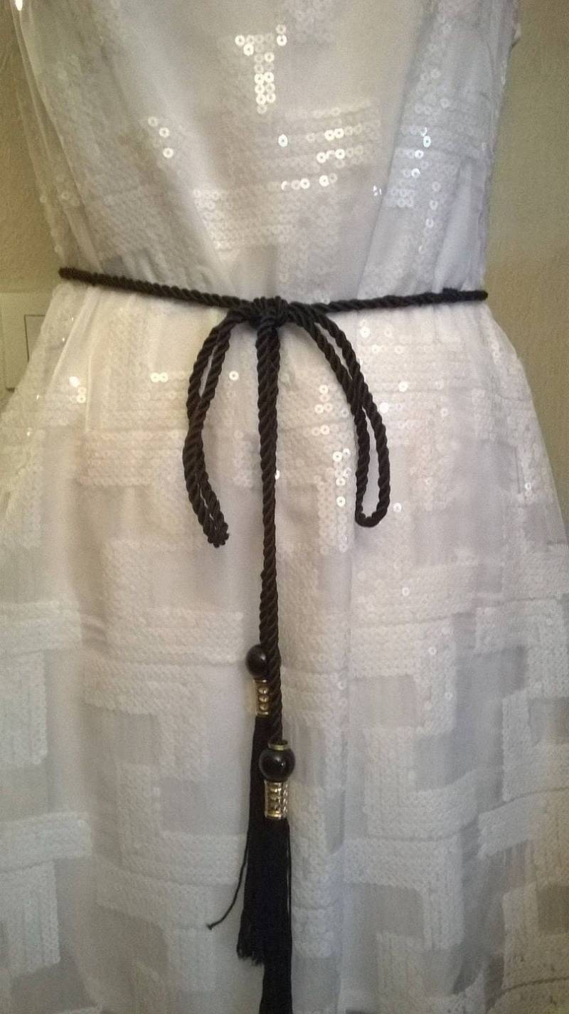 Geflochtener Drahtgürtel, Schwarze Farbe, Damengürtel, Mädchengürtel, Damenaccessoires, Mädchenaccessoires, Damengeschenk, Mädchengeschenk von annabesac