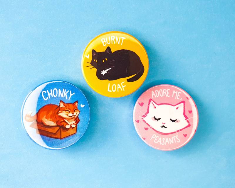 Süße Katzen Buttons - 38 Mm Als Set Oder Einzeln Süße Katzen Buttons - 38 Mm Als Set Oder Einzeln von annadrawsstuff