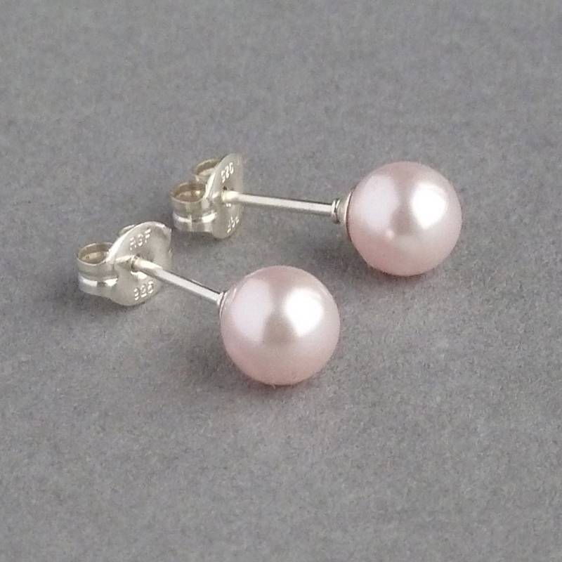 6 Mm Blush Rosa Ohrstecker - Kleine Swarovski Perle Ball Hell Schmuck Geschenke Für Brautjungfern/Blumenmädchen Frauen 6 Mm Blush Rosa Ohrstecker - Kleine Swarovski Perle Ball Hell Schmuck Geschenke Für Brautjungfern/Blumenmädchen Frauen von annakingjewellery