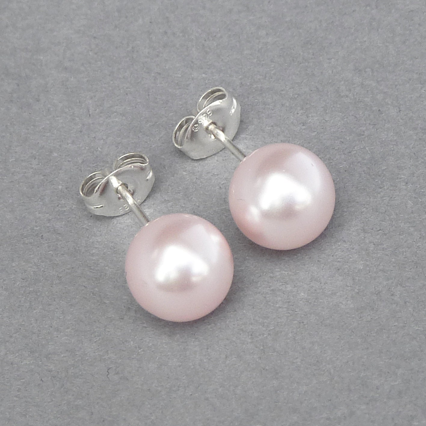 8 Mm Blush Pink Perlen Ohrstecker - Hell Baby Rosa Für Hochzeiten Brautjungfern Geschenke Powder Schmuck Frauen 8 Mm Blush Pink Perlen Ohrstecker - Hell Baby Rosa Für Hochzeiten Brautjungfern Geschenke Powder Schmuck Frauen von annakingjewellery