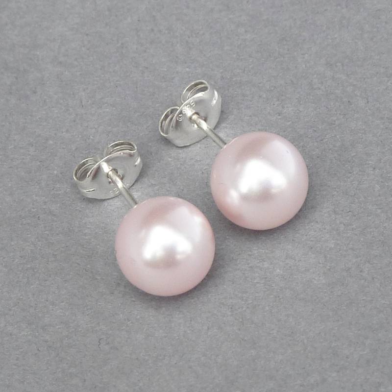 8 Mm Blush Pink Perlen Ohrstecker - Hell Baby Rosa Für Hochzeiten Brautjungfern Geschenke Powder Schmuck Frauen 8 Mm Blush Pink Perlen Ohrstecker - Hell Baby Rosa Für Hochzeiten Brautjungfern Geschenke Powder Schmuck Frauen von annakingjewellery