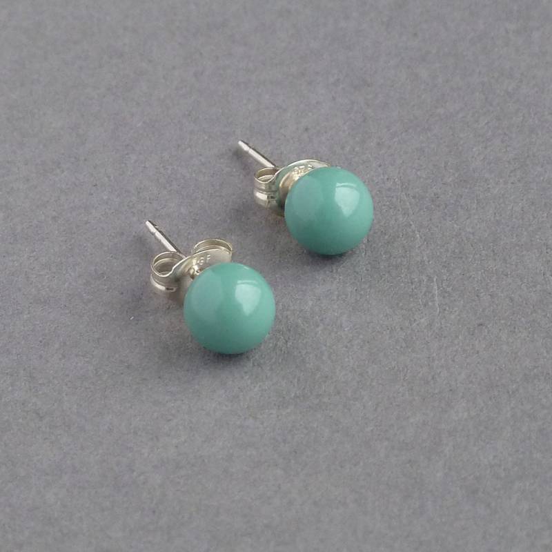 Aqua Perlen Ohrstecker - 6 Mm Mintgrün Robin Ei Blau Schmuck Türkis Für Hochzeit/Brautjungfern Geschenke Aqua Perlen Ohrstecker - 6 Mm Mintgrün Robin Ei Blau Schmuck Türkis Für Hochzeit/Brautjungfern Geschenke von annakingjewellery