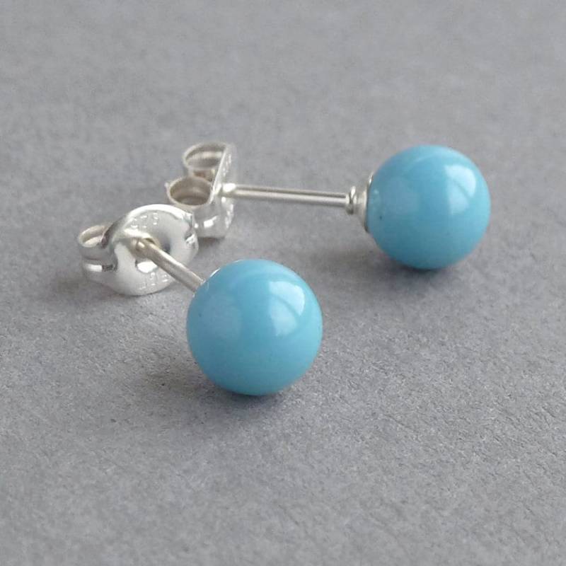 Himmel Blau Perle Ohrstecker - Türkis Swarovski Karibik Brautjungfer Schmuck Brautjungfern Geschenke Himmel Blau Perle Ohrstecker - Türkis Swarovski Karibik Brautjungfer Schmuck Brautjungfern Geschenke von annakingjewellery