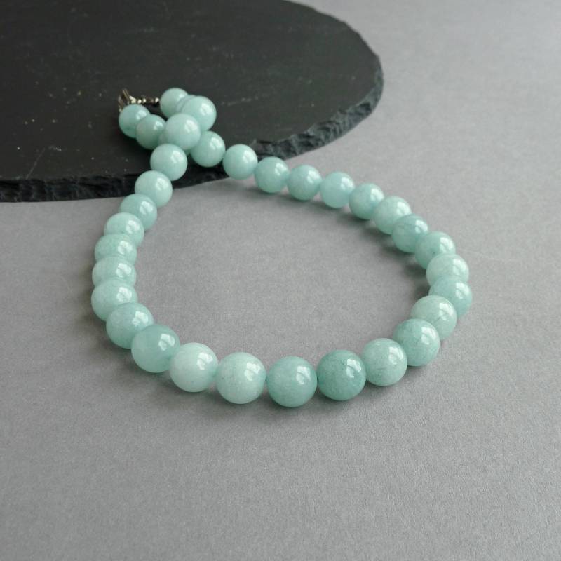 Mintgrün Chunky Halskette - Aqua Perlen Stein Schmuck Jeden Tag Salbei Grün Perlenkette Ente Ei Blau Mutter Der Braut Mintgrün Chunky Halskette - Aqua Perlen Stein Schmuck Jeden Tag Salbei Grün Perlenkette Ente Ei Blau Mutter Der Braut von annakingjewellery