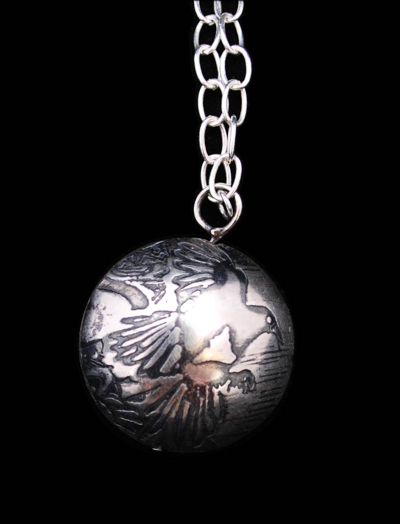 Großer Sterling Elster Kapsel Anhänger von annamcdade