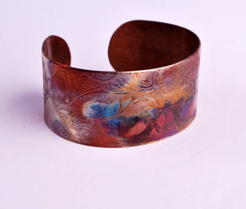 Neu Geätztes Kupfer Dachs Manschetten Armband von annamcdade