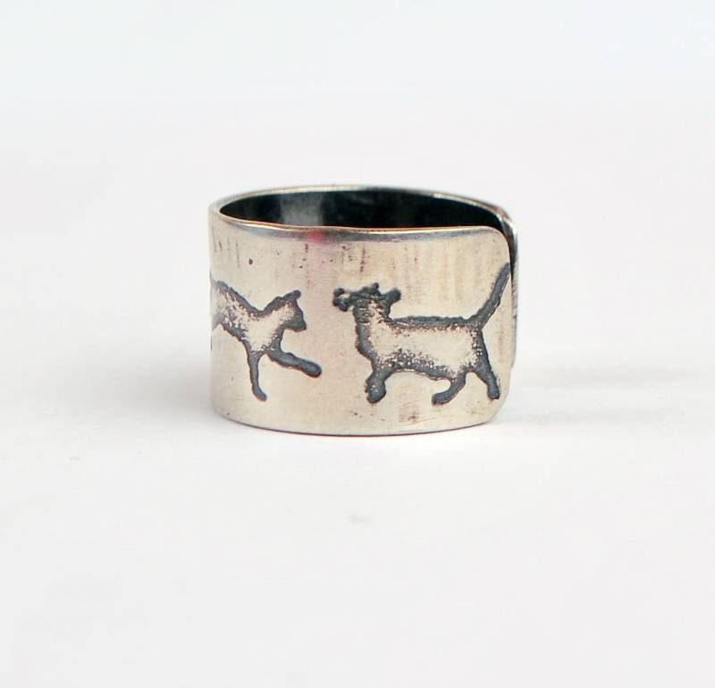 sterling Silber Cat Earcuff, Oxidierte Feline Geprägte Kätzchen Earcuff sterling Silber Cat Earcuff, Oxidierte Feline Geprägte Kätzchen Earcuff von annamcdade