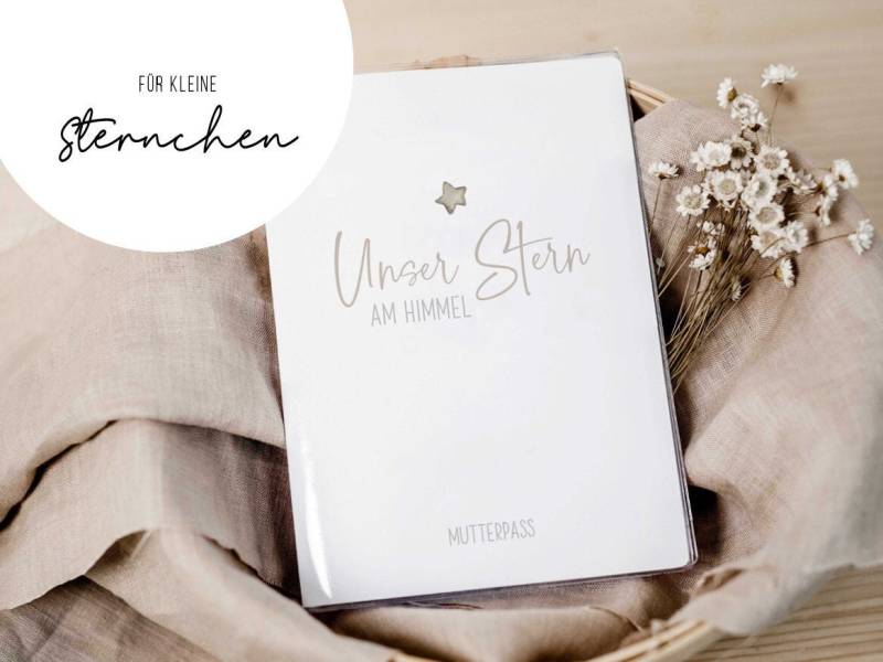 Mutterpasshülle Sternenkind Regenbogenkind Beige Mutterpass Schwangerschaft Mu 0003 von annaundfelix