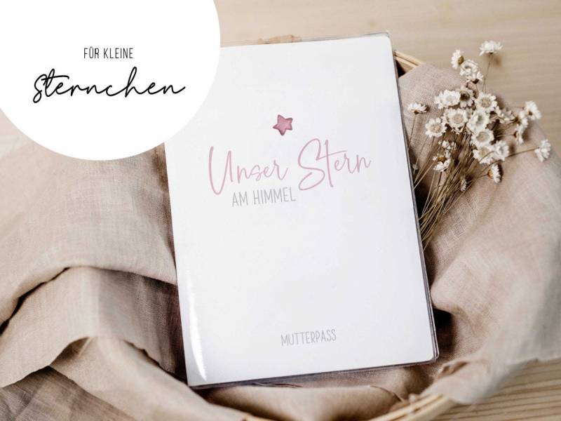 Mutterpasshülle Sternenkind Regenbogenkind Rosa Mutterpass Schwangerschaft Mu 0019 von annaundfelix