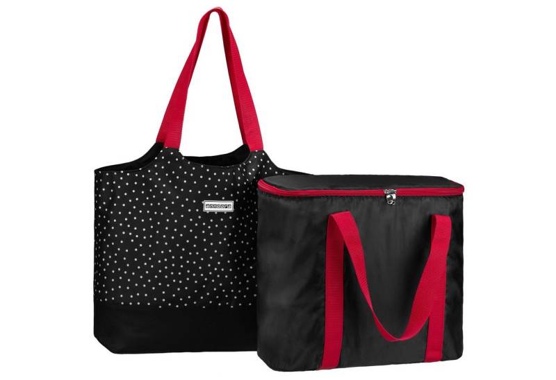 anndora Shopper 2 in 1 Einkaufstasche + Kühltasche + Kühlakku, Taschen ineinander oder einzeln verwendbar - inklusive Kühlakku von anndora