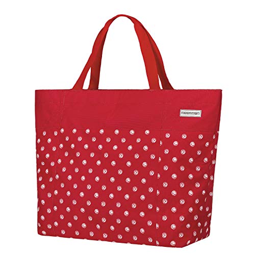 anndora XXL Shopper rot Punkte - Strandtasche 40 Liter Schultertasche Einkaufstasche von anndora