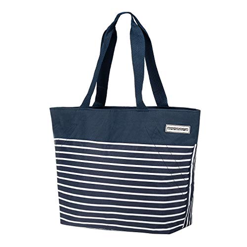 anndora shopper 17 Liter Damen Handtasche navy blau weiß von anndora