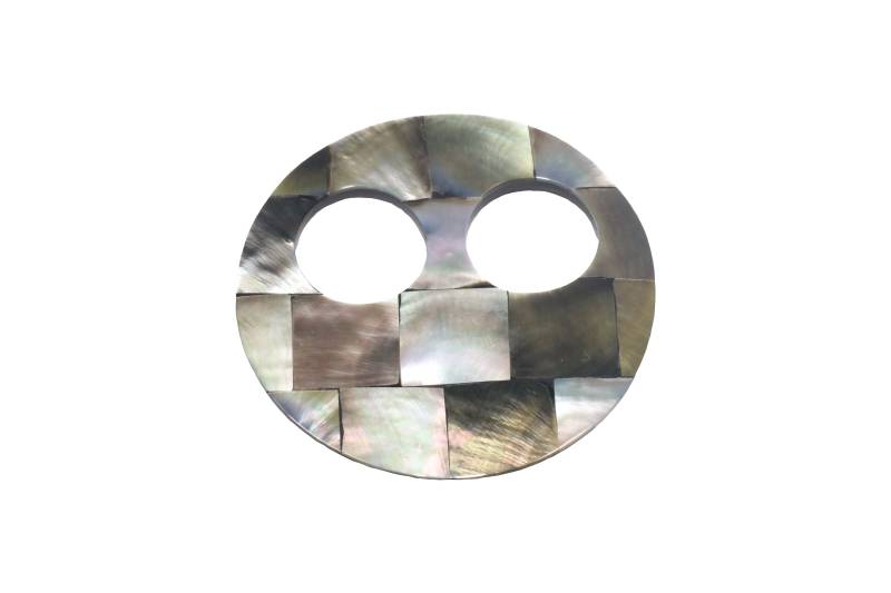 Rund Schwarzer Perlmutt Schal Ringschal Schnalle Pin von annebaccessories