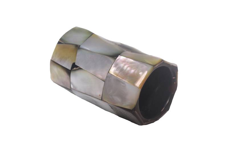 Schlauchschal Ring Schwarz Perlmutt Schal Schnalle Pin von annebaccessories