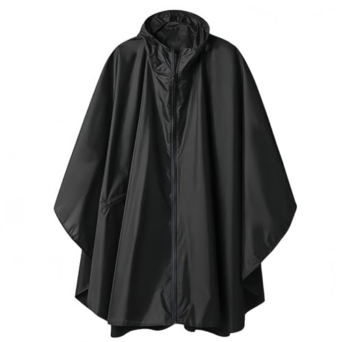 anneratteryer 1 Stück Regenponcho herren Poncho regen Regencape Regenponcho damen Rain poncho Regen poncho wasserdicht Wasserdicht Leicht & Packbar für Wandern Camping Mit Kapuze und Taschen von anneratteryer