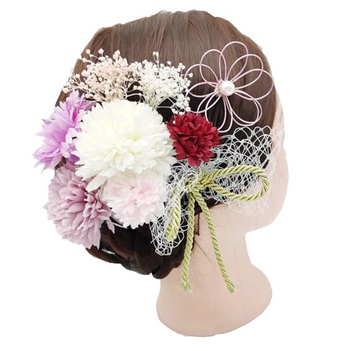 Blumen-Haarnadeln mit Zubehör für Frauen und Mädchen, floraler Japonismus für Tsumami-Kopfschmuck, Haarschmuck, Blumen-Haarnadel von antianzhizhuang