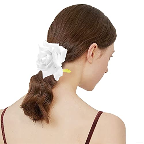 Blumen-Pferdeschwanz-Halter, Blumen-Haargummis für Damen, Rosen-Haargummi, elastisches Band, Blumen-Haargummi, Haargummi, Blumen-Haargummis für Frauen von antianzhizhuang