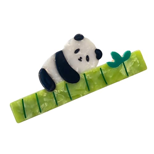 Feder-Haarklammer, Panda-Haarklammer für Damen, niedlich, rutschfest, für Pferdeschwanz, Haar-Accessoire, Cartoon-Haarspange von antianzhizhuang