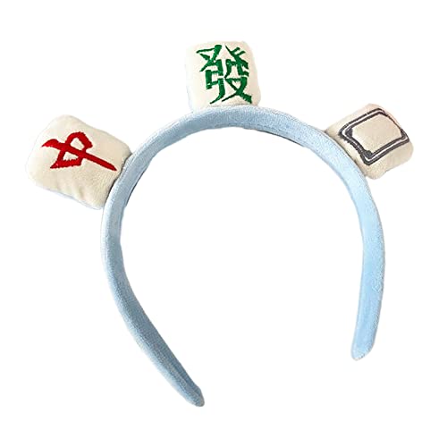 Für kreatives Plüsch-Waschgesichts-Stirnband, gefüllte Mahjong-Haarbänder, elastische Stirnbänder für Make-up, für kreatives pelziges Hea-Plüsch-Mahjong-Stirnband, kreatives Headwrap von antianzhizhuang