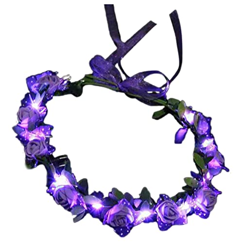 Haarreif für Hochzeit, Party, Braut, leuchtendes Haarband mit verstellbarem Band für Mädchen, Karneval, Haar-Accessoires, Kleinkind, Blume, Stirnband, leuchtende Blumenkronen für Frauen, Blumenkronen von antianzhizhuang