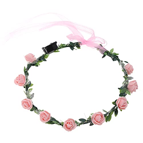 Haarreif für Hochzeit, Party, Braut, leuchtendes Haarband mit verstellbarem Band für Mädchen, Karneval, Haar-Accessoires, Kleinkind, Blume, Stirnband, leuchtende Blumenkronen für Frauen, Blumenkronen von antianzhizhuang