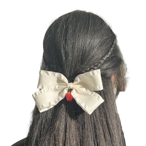 Haarspange, Erdbeere, Balletcore, gerüscht, flache Clips, Balletcore-Haarnadel, elegante Haarspange für Bündel, Band-Haarnadel von antianzhizhuang