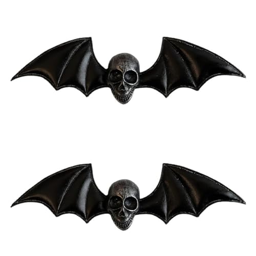 Haarspangen für Mädchen, Gothic, Halloween, Cosplay, Teufelsflügel, Kopfbedeckung, Punk, Haarschmuck, einzigartige schwarze Kopfbedeckung, Totenkopf-Haarspange von antianzhizhuang