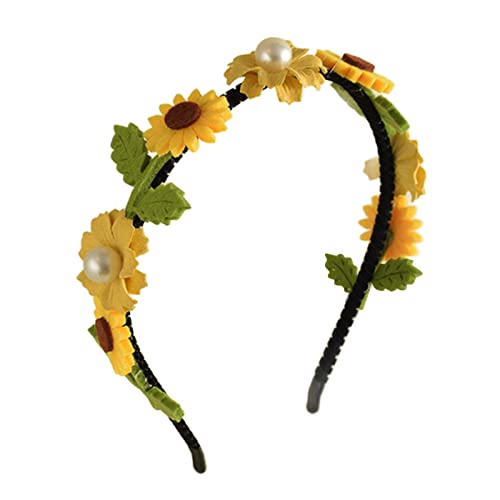 Modisches Sonnenblumen-Haarband, Blumenkränze, Festival-Haarband, Braut-Kopfschmuck, Party-Haarschmuck für Damen, Mädchen, Sonnenblumen-Haarbänder, Blumenstirnband für Mädchen, Frauen, Fotoshootings, von antianzhizhuang